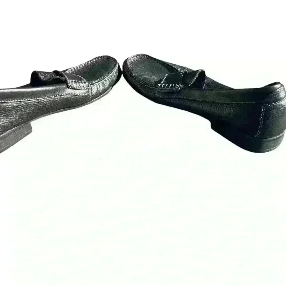 Sandro Moscoloni Segovia Pebble Leather Loafer Driving Shoes Mens 11 D Black